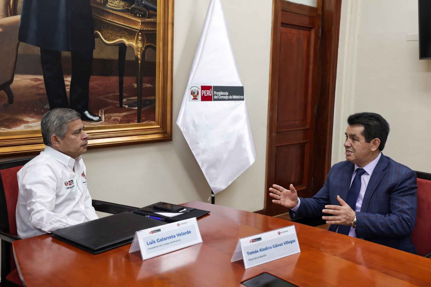 Premier Galarreta y fiscal de la Nación coordinan acciones contra la criminalidad