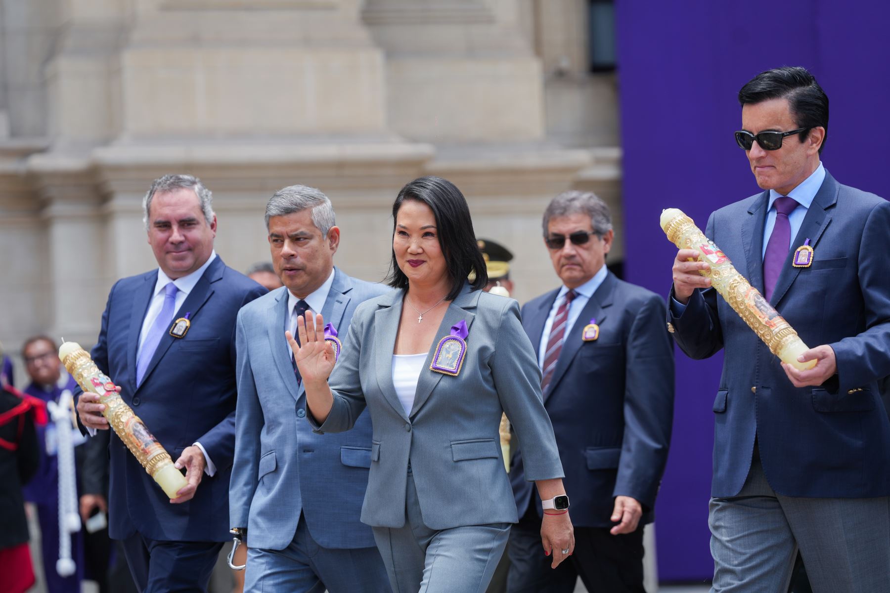 Presidenta Keiko Fujimori rindió homenaje al Señor de los Milagros en ceremonia en Palacio de Gobierno. Foto: ANDINA/ Prensa Presidencia