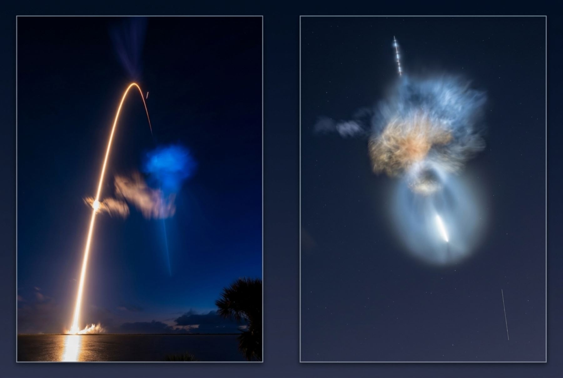 NASA revela impresionante imagen en el cielo tras despegue de la misión SpaceX CRS-35