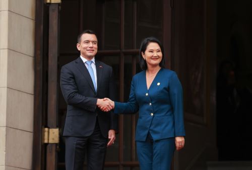Presidenta Fujimori recibe a su homólogo de Ecuador, Daniel Noboa, para participar en Encuentro Presidencial y XVII Gabinete Binacional
