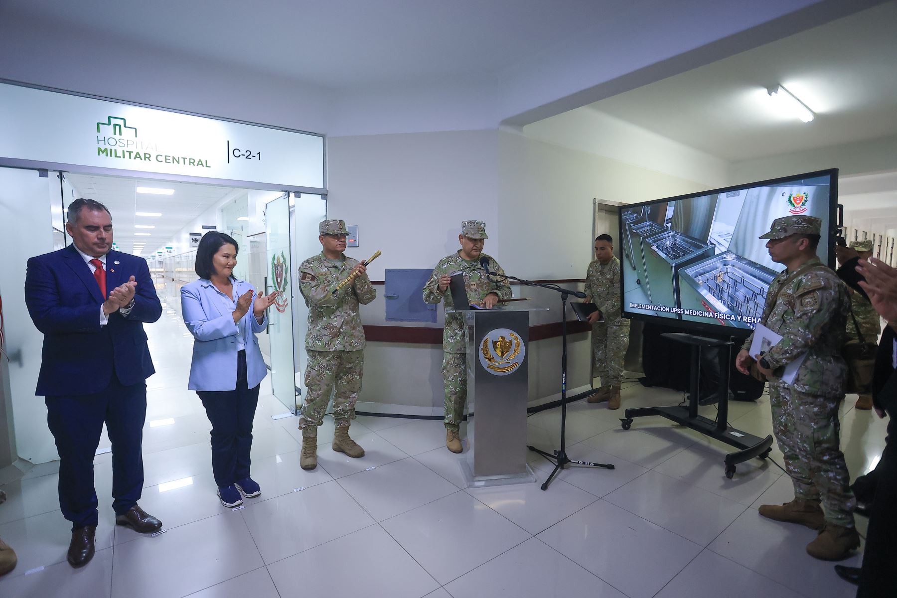 Presidenta Keiko Fujimori inaugura pabellones renovados y nuevo equipamiento del Hospital Militar Central Foto: ANDINA/Prensa Presidencia