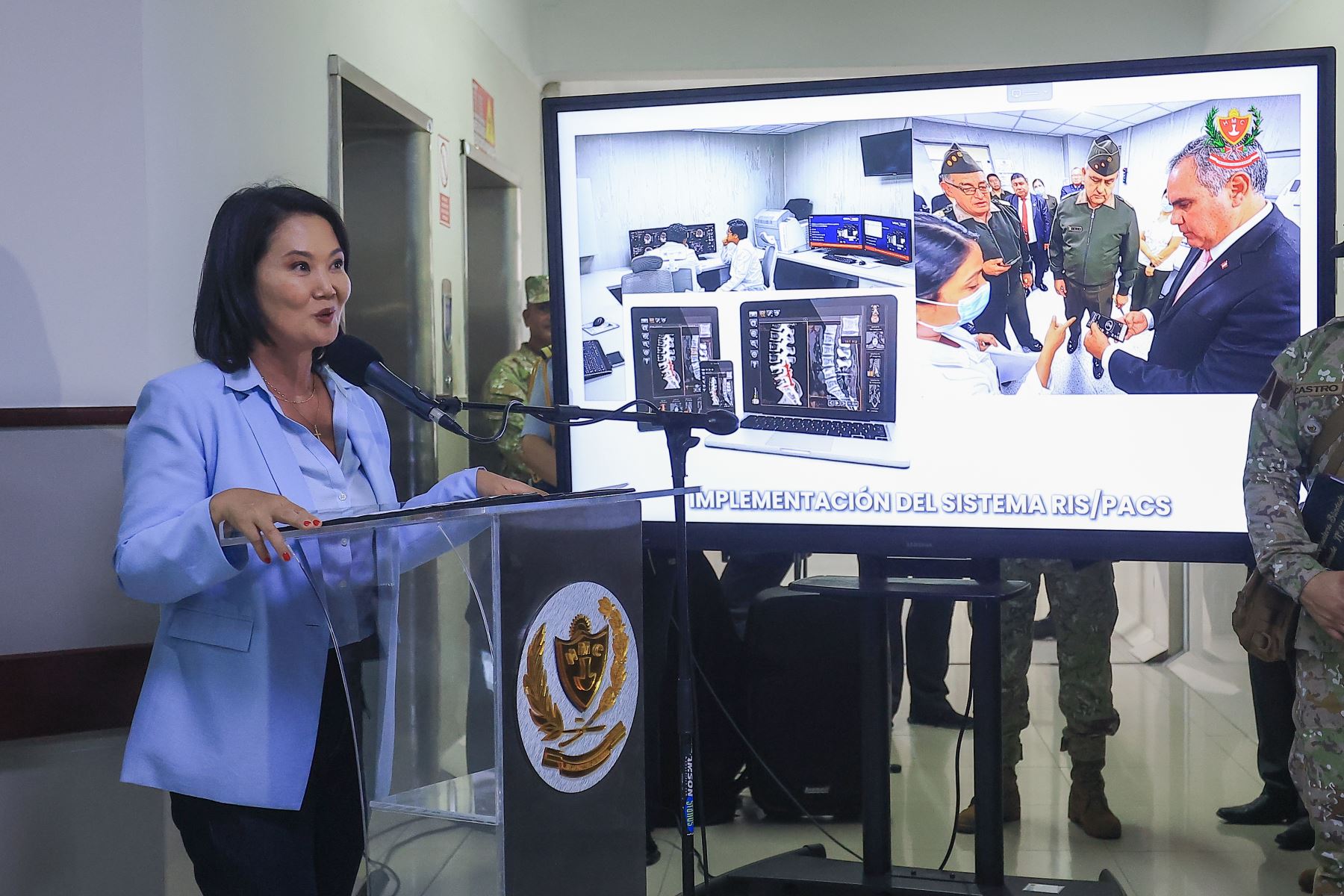 Presidenta Keiko Fujimori inaugura pabellones renovados y nuevo equipamiento del Hospital Militar Central Foto: ANDINA/Prensa Presidencia