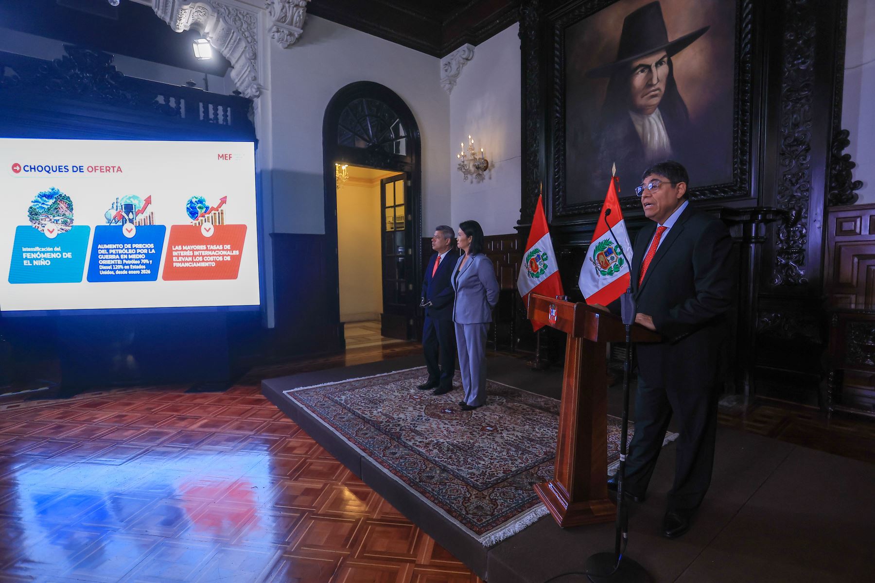 Gobierno anuncia medidas prioritarias de política fiscal orientadas a mitigar los principales riesgos económicos derivados de los choques externos y del fenómeno El Niño. Foto: ANDINA/ Prensa Presidencia