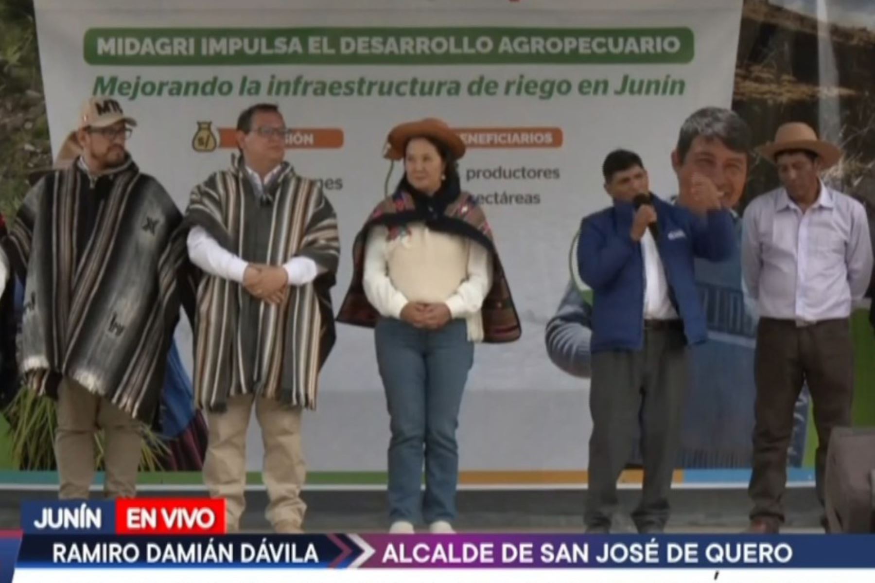 Presidenta Fujimori inaugura canal de riego de Sulcán Chala en la región Junín