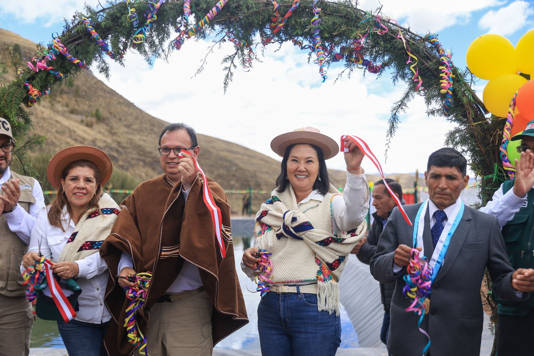En Junín, presidenta Keiko Fujimori entregó obras de infraestructura hídrica para fortalecer la agricultura familiar. Foto: ANDINA/Prensa Presidencia