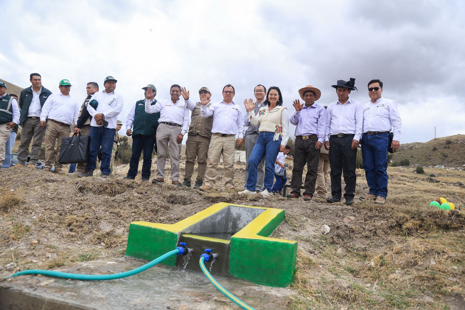 En Junín, presidenta Keiko Fujimori entregó obras de infraestructura hídrica para fortalecer la agricultura familiar. Foto: ANDINA/Prensa Presidencia