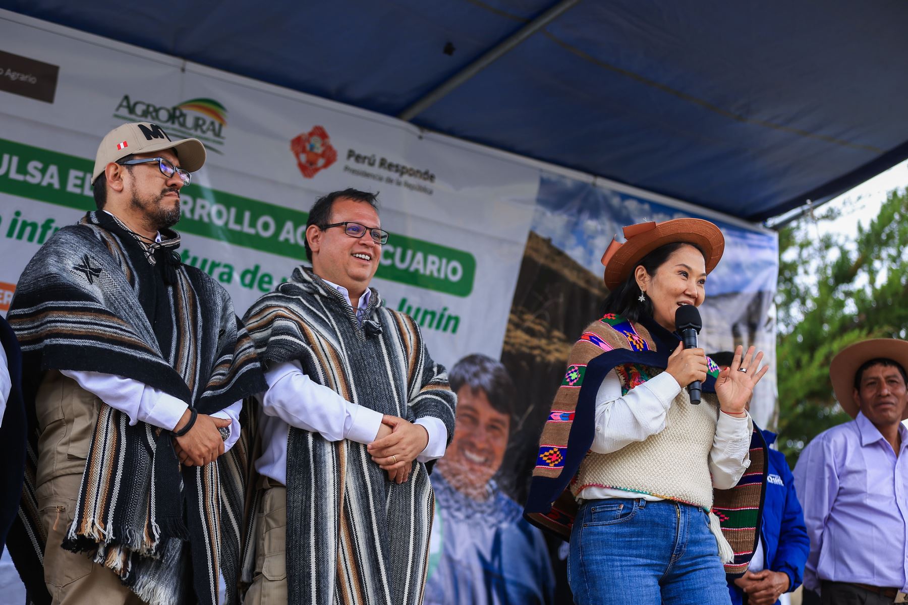 En Junín, presidenta Keiko Fujimori entregó obras de infraestructura hídrica para fortalecer la agricultura familiar. Foto: ANDINA/Prensa Presidencia