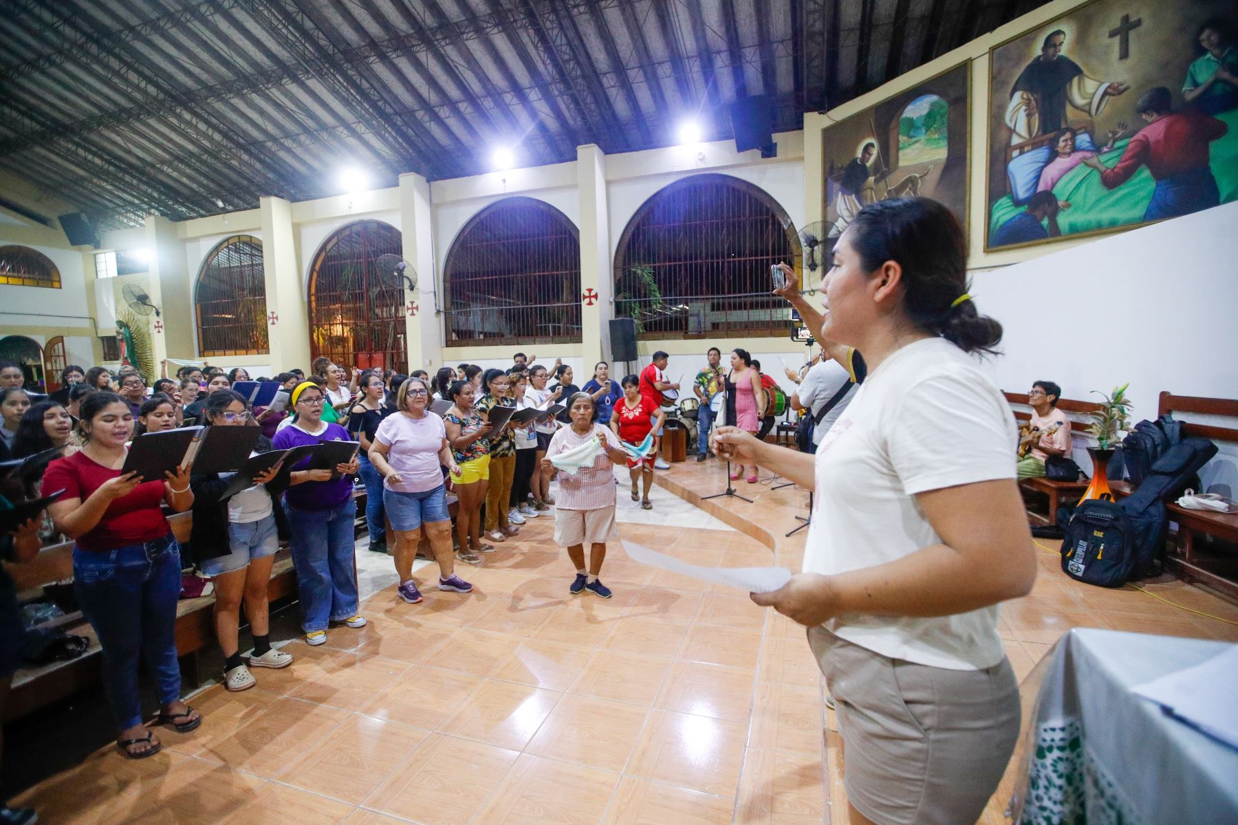El coro de Pucallpa acompañará al papa León XIV durante la misa que el Sumo Pontífice realizará en esta ciudad.  Photo: ANDINA/Ricardo Cuba