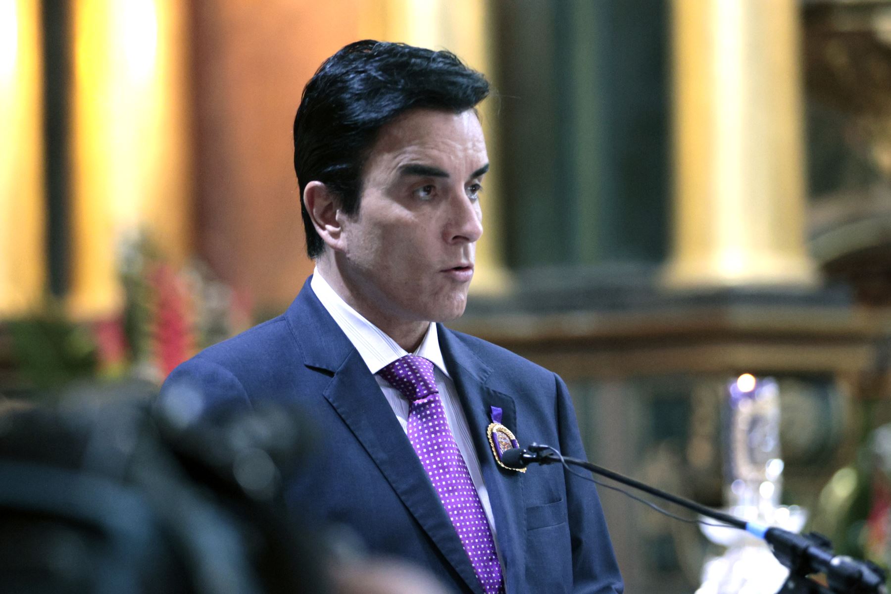 Canciller Carlos Espá participó en misa por la salud del papa León XIV en las Nazarenas