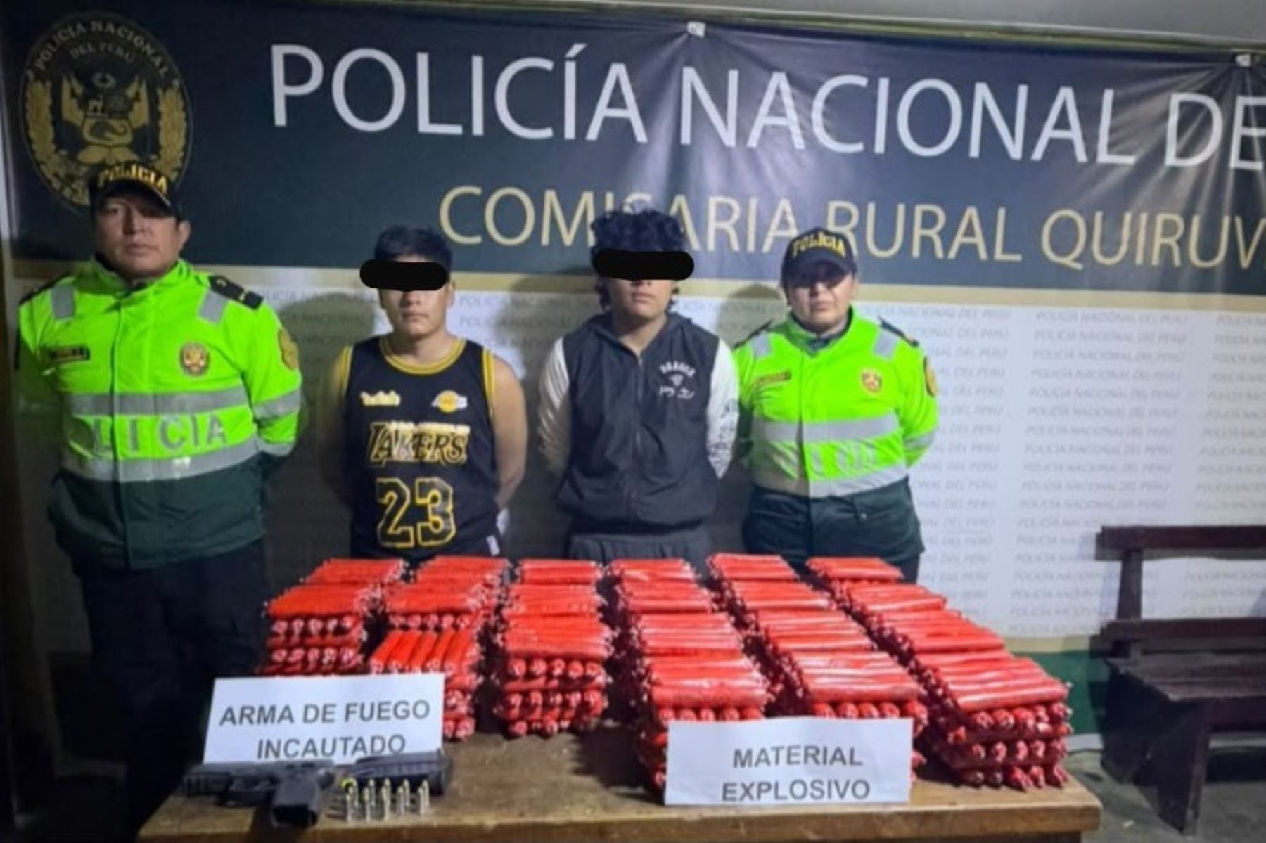 Comando Unificado detiene a 11 e incauta casi 600 cartuchos de dinamita en La Libertad