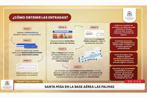 Las entradas digitales, gratuitas, estarán disponibles para el público en general los días 5, 6, 7 y 8 de noviembre vía Ticketmaster.