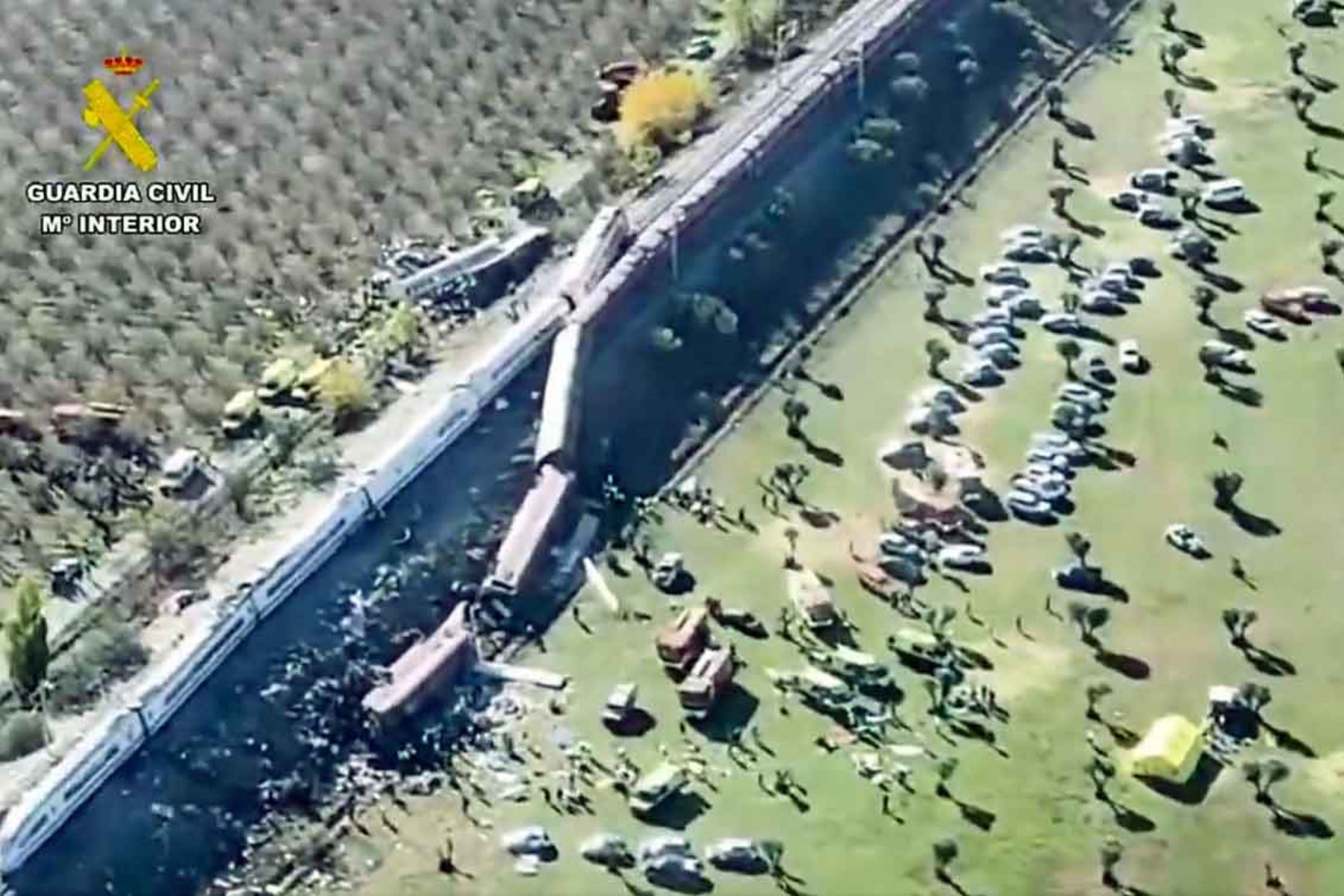 El gestor ferroviario Adif suspendió la circulación de trenes entre Madrid y el corredor sur hasta nuevo aviso debido al accidente. Asimismo, pidió a los viajeros con billetes para este recorrido que no acudan a las estaciones. Foto: ANDINA/AFP.
