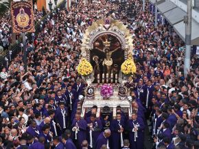 The Lord of Miracles, a powerful symbol of the Catholic religious faith in Peru. ANDINA/Daniel Bracamonte