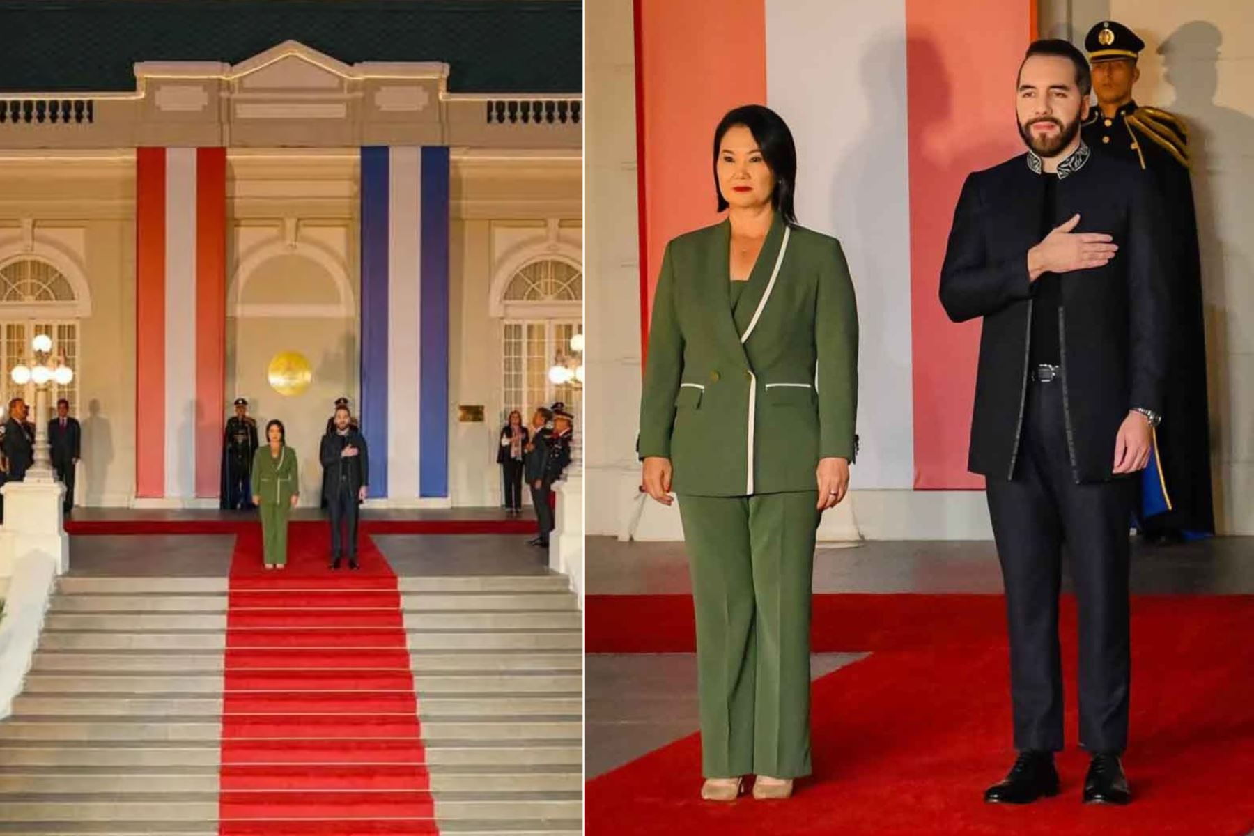 La presidenta de la República, Keiko Fujimori, se reunió con su homólogo de El Salvador, Nayib Bukele, en la Casa Presidencial de ese país, para dialogar sobre la cooperación y el fortalecimiento de las relaciones bilaterales. La mandataria peruana estuvo acompañada por los ministros de Relaciones Exteriores, Salud e Interior, en el marco de su visita oficial, que incluyó un recorrido por el Centro de Confinamiento del Terrorismo (CECOT). Foto: ANDINA/Secretaría de Prensa de la Presidencia de El Salvador.