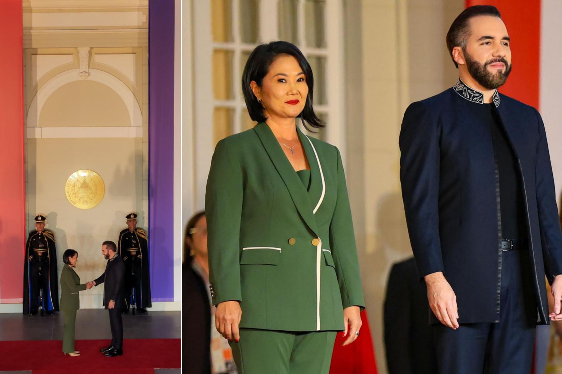 La presidenta de la República, Keiko Fujimori, se reunió con su homólogo de El Salvador, Nayib Bukele, en la Casa Presidencial de ese país, para dialogar sobre la cooperación y el fortalecimiento de las relaciones bilaterales. La mandataria peruana estuvo acompañada por los ministros de Relaciones Exteriores, Salud e Interior, en el marco de su visita oficial, que incluyó un recorrido por el Centro de Confinamiento del Terrorismo (CECOT). Foto: ANDINA/Secretaría de Prensa de la Presidencia de El Salvador.