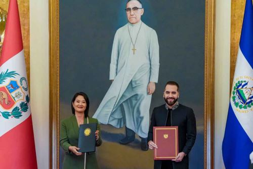 Presidenta Keiko Fujimori y Nayib Bukele suscriben declaración conjunta para fortalecer la cooperación bilateral