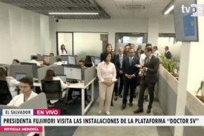 President Keiko Fujimori visits the “Doctor SV” health service in El Salvador.TV Screenshot.