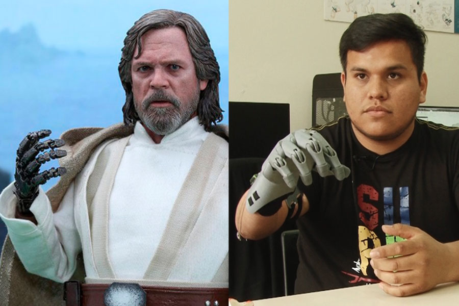 Peruvian "Luke Skywalker" creates a low-cost prosthesis