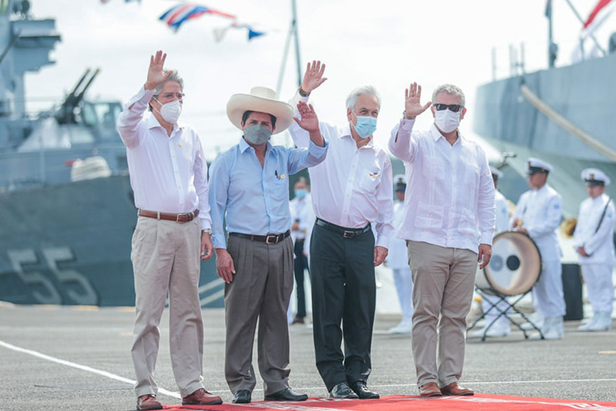 Presidente Castillo llegó a Colombia para XVI Cumbre de Alianza del Pacífico