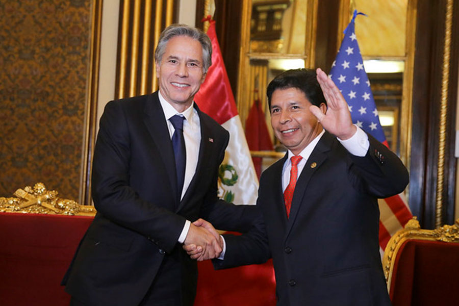 Presidente Castillo se reunió con el secretario de Estado de EE.UU.
