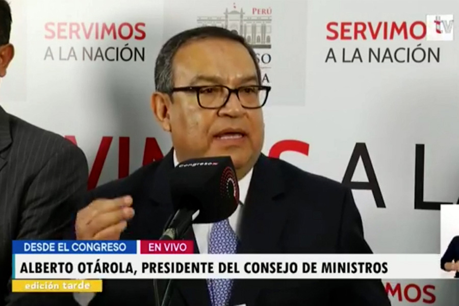Alberto Otárola solicita al Congreso que vote pedido de delegación de facultades