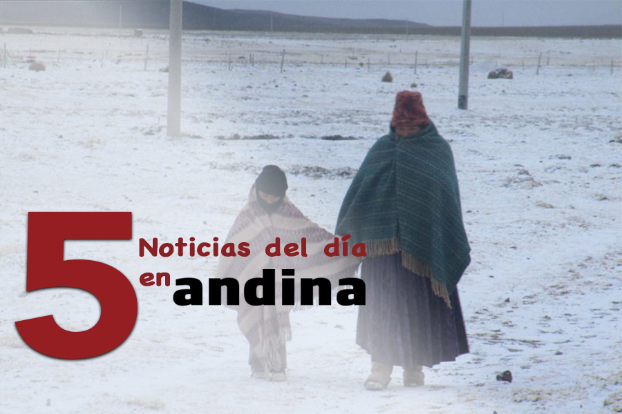Las 5 del día: pronostican temperaturas mínimas de 20 grados bajo cero en Puno