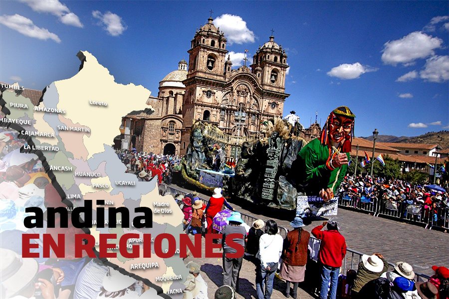 Andina en Regiones: estudiantes de Bellas Artes cautivan con gigantescas alegorías en Cusco