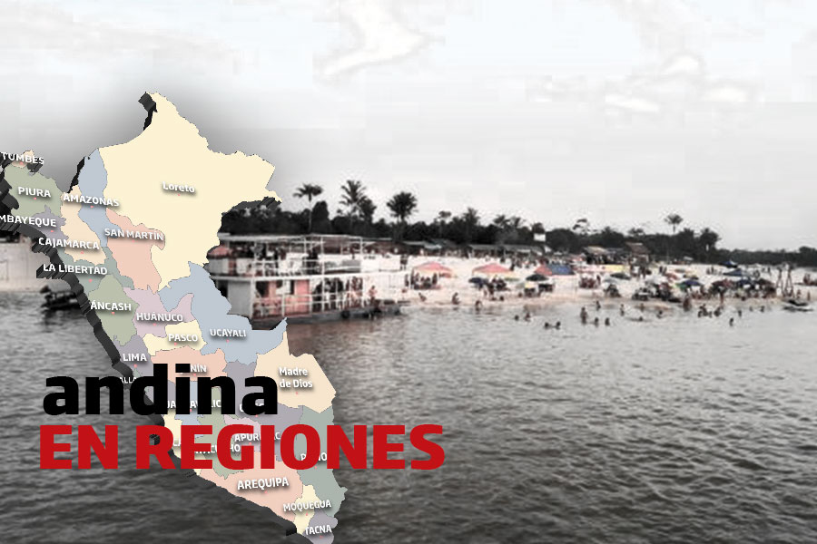 Andina en regiones: inició la temporada de playas amazónicas en Iquitos