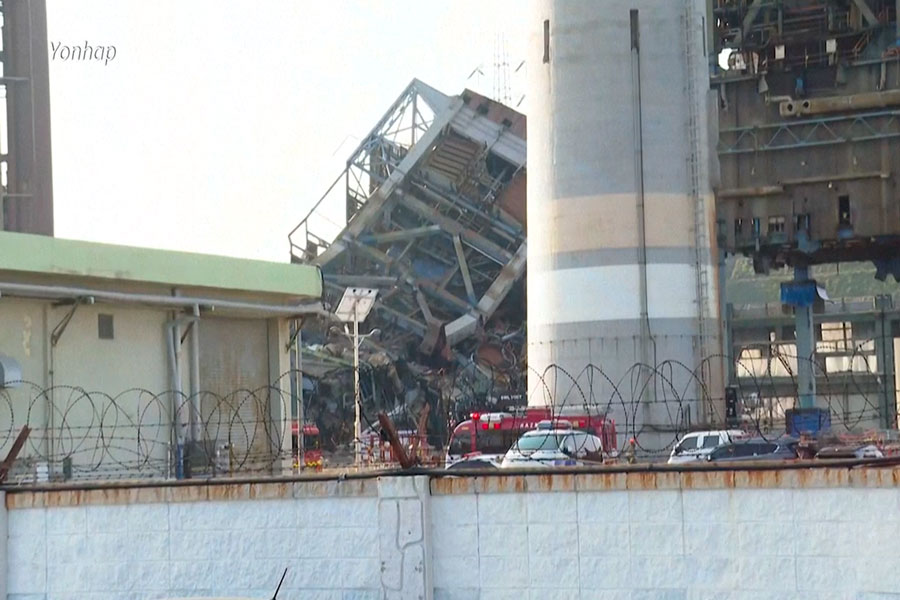 Corea del Sur: colapso en planta energética deja varias personas atrapadas